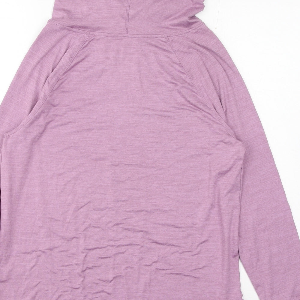George Womens Purple Polyester Pullover Hoodie Size M Pullover
