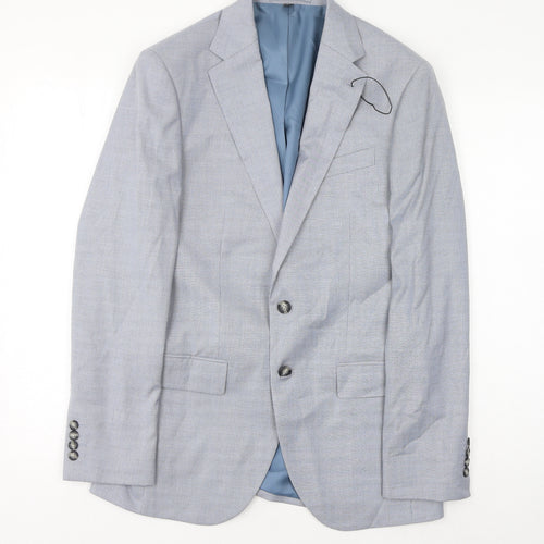 Marks and Spencer Mens Blue Polyester Jacket Suit Jacket Size 38 Regular