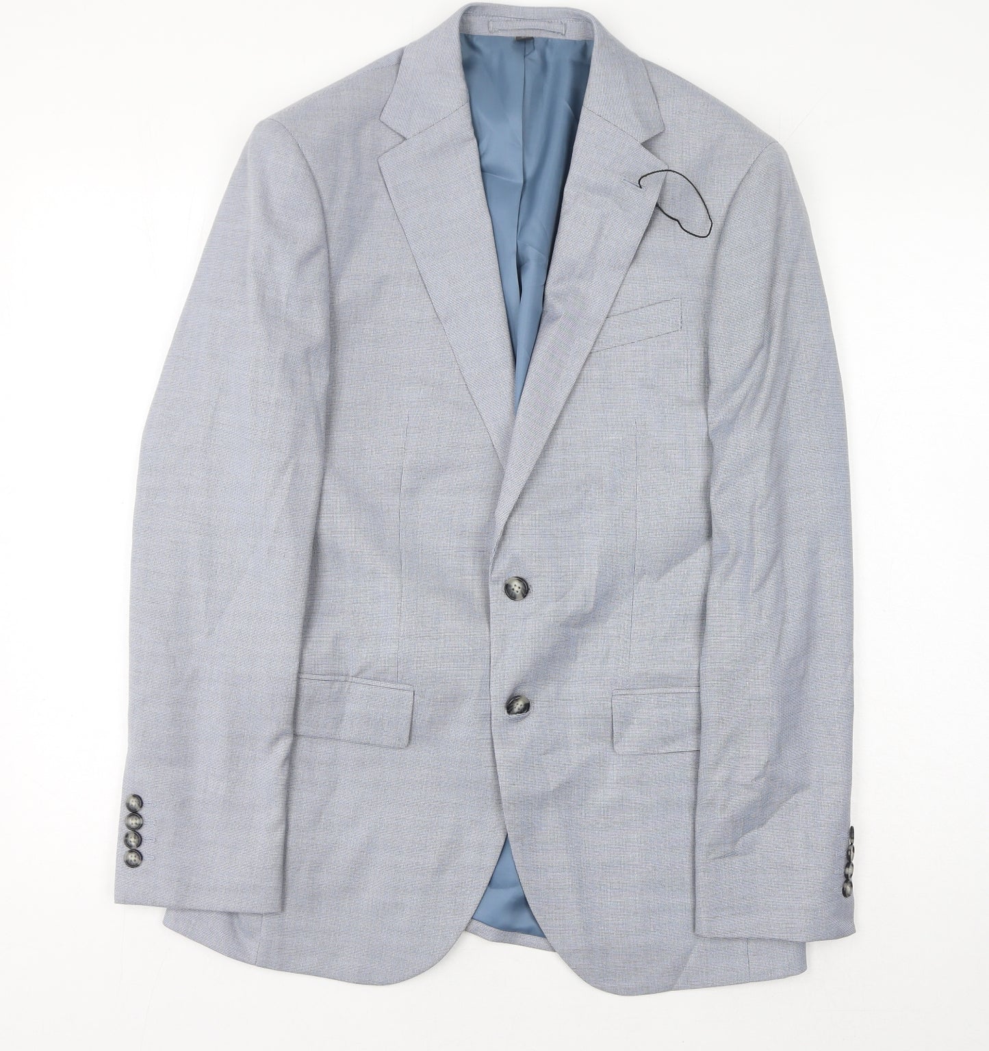 Marks and Spencer Mens Blue Polyester Jacket Suit Jacket Size 38 Regular