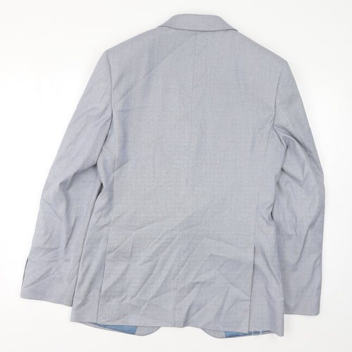 Marks and Spencer Mens Blue Polyester Jacket Suit Jacket Size 38 Regular
