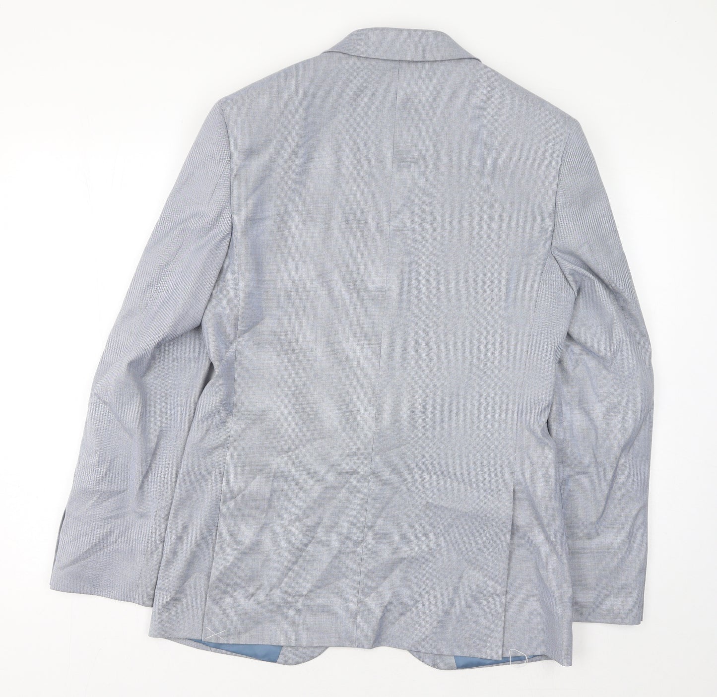 Marks and Spencer Mens Blue Polyester Jacket Suit Jacket Size 38 Regular