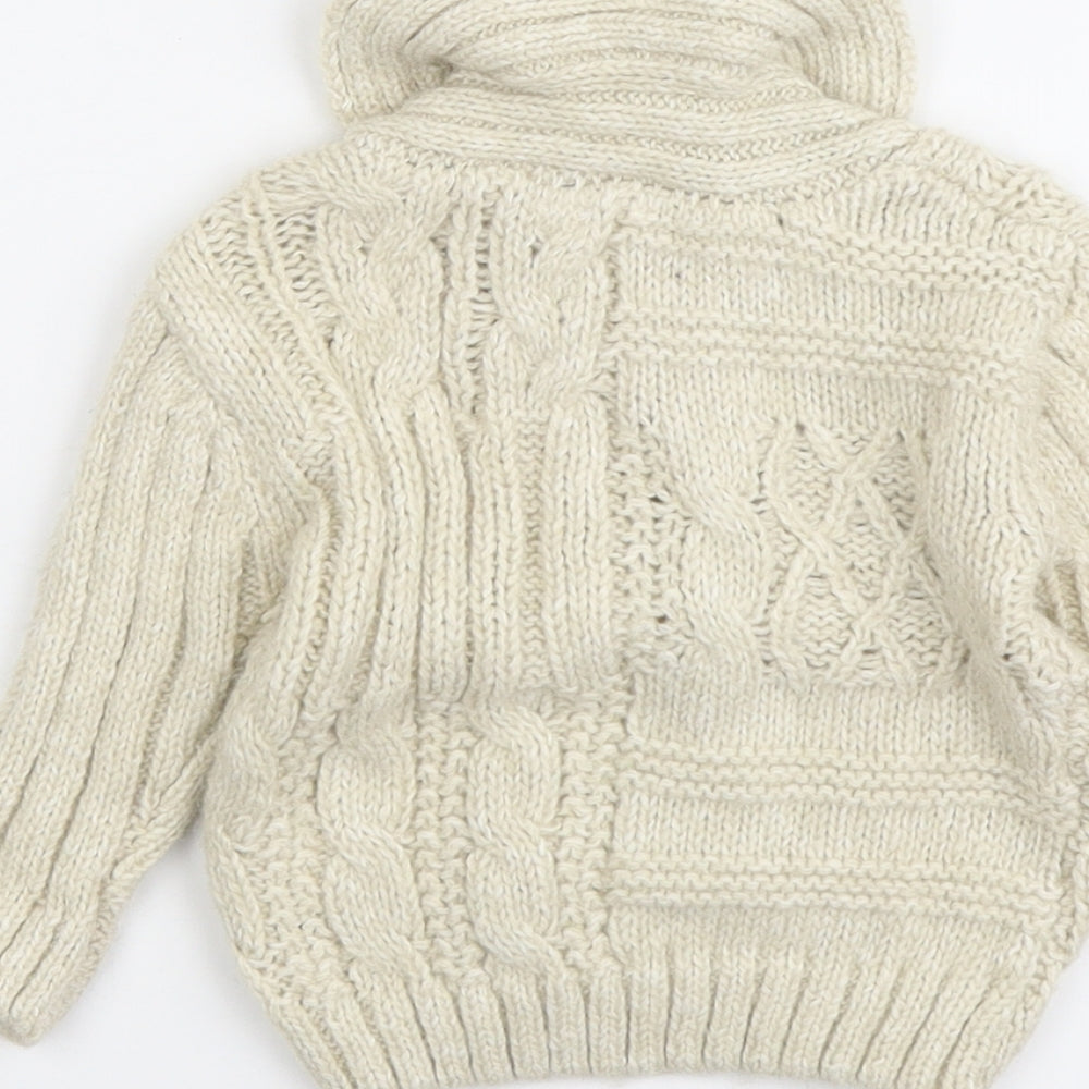 River Island Baby Beige Cotton Pullover Jumper Size 0-3 Months Pullover