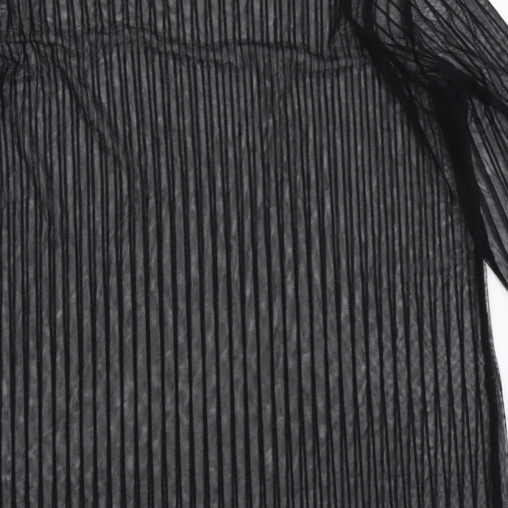 Intimissimi Womens Black Polyester Basic Blouse Size L Boat Neck