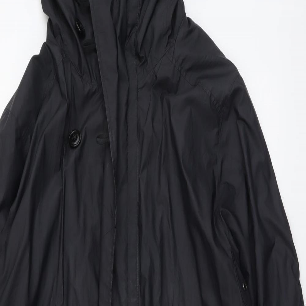 Polo Ralph Lauren Mens Black Rain Coat Coat Size M Zip
