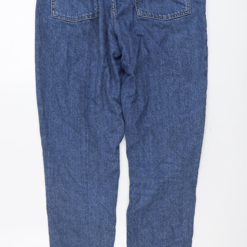 Denim & Co. Womens Blue Cotton Tapered Jeans Size 10 L27 in Regular Button