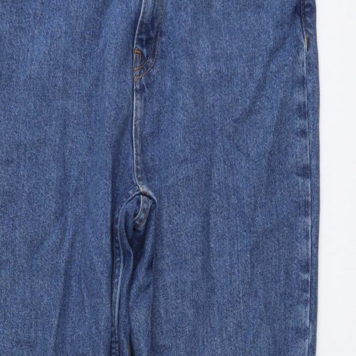 Denim & Co. Womens Blue Cotton Tapered Jeans Size 10 L27 in Regular Button