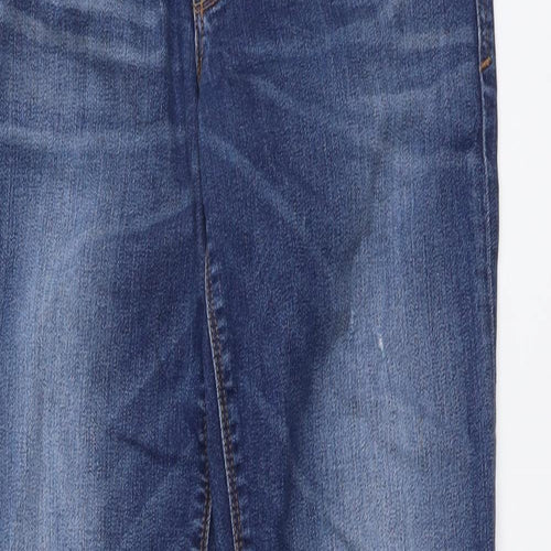 Gap Womens Blue Cotton Straight Jeans Size 28 in L31 in Regular Button