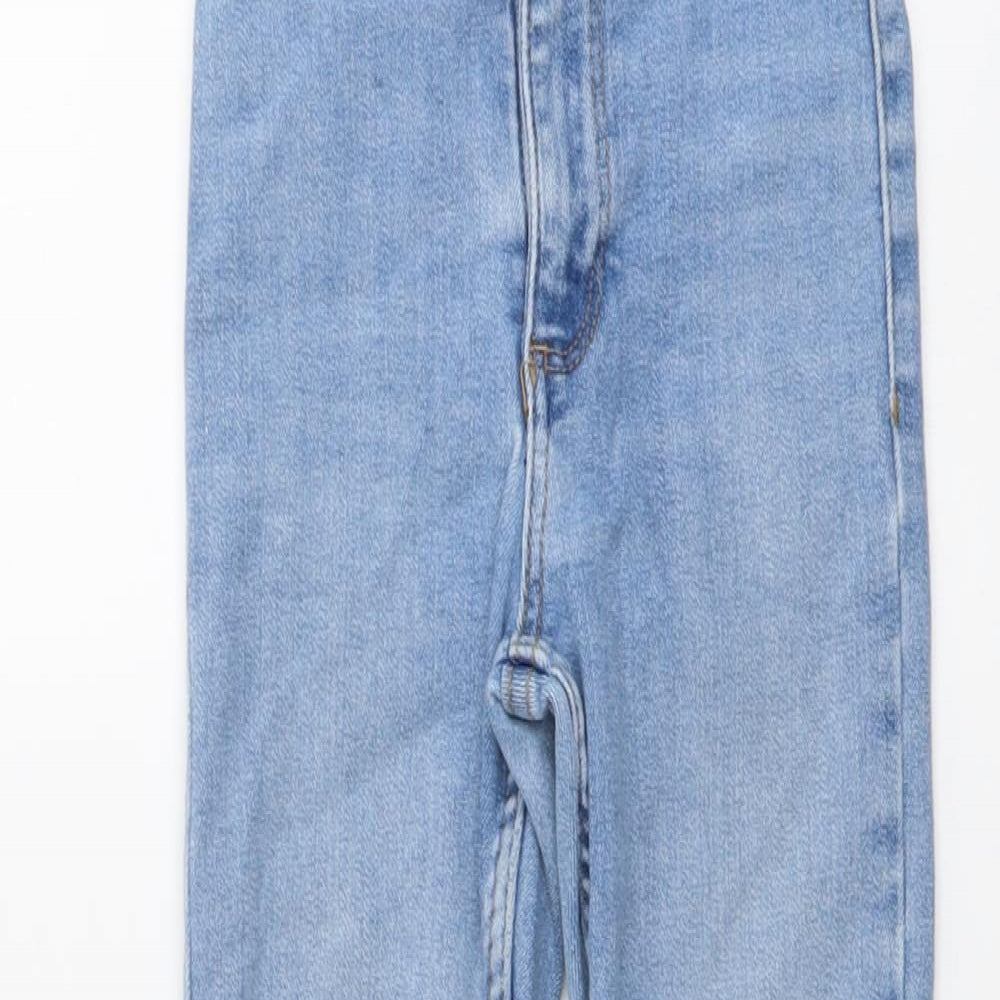 Zara Girls Blue Cotton Skinny Jeans Size 8 Years Regular Button