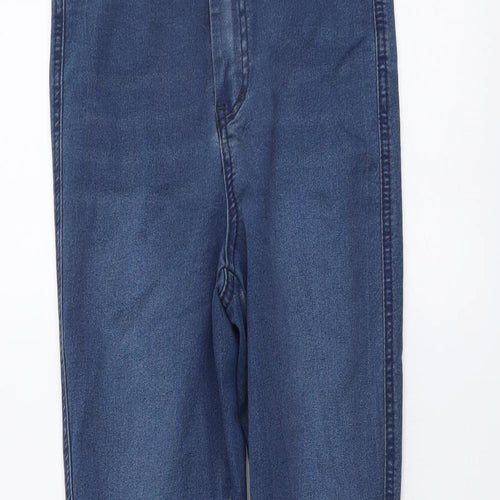 ASOS Womens Blue Cotton Skinny Jeans Size 24 in L30 in Regular Button