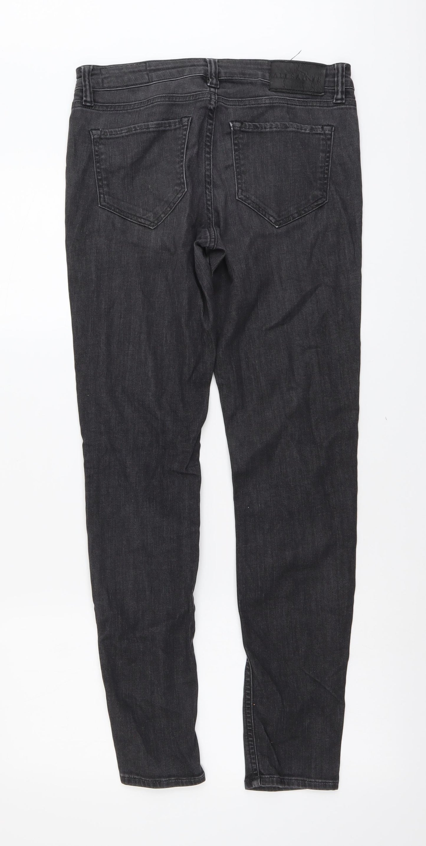 AllSaints Womens Grey Cotton Tapered Jeans Size 29 in L30 in Regular Button