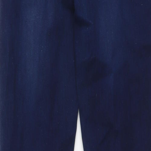 Denim & Co. Womens Blue Cotton Skinny Jeans Size 8 L31 in Regular Button