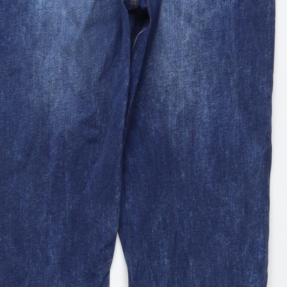 Denim & Co. Mens Blue Cotton Skinny Jeans Size 36 in L34 in Regular Button - Vintage Wash