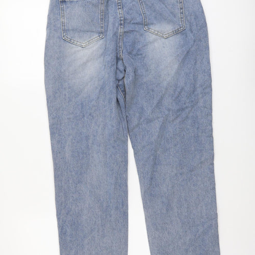 SheIn Womens Blue Cotton Mom Jeans Size M L28 in Regular Button