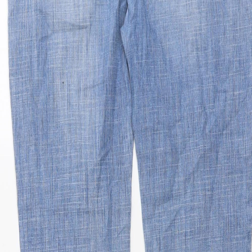 Per Una Womens Blue Cotton Straight Jeans Size 10 L26 in Regular Button
