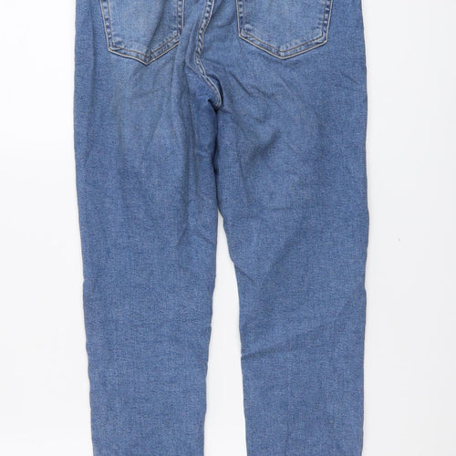 Topshop Womens Blue Cotton Skinny Jeans Size 30 in L25 in Regular Button