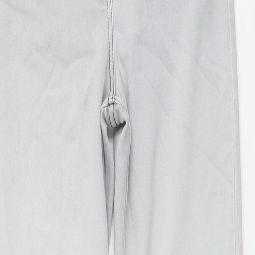 Per Una Womens Grey Cotton Straight Jeans Size 28 in L30 in Regular Button