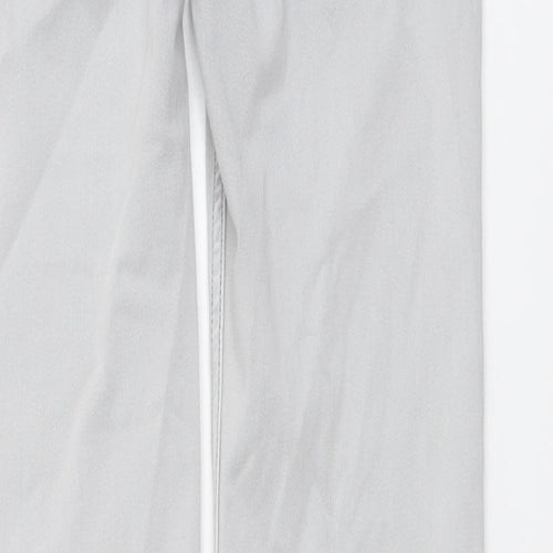 Per Una Womens Grey Cotton Straight Jeans Size 28 in L30 in Regular Button