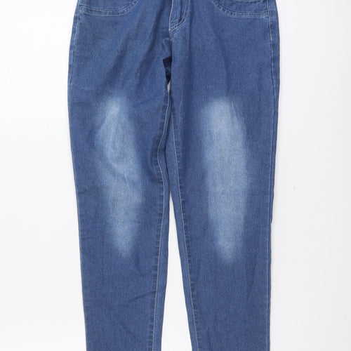 SheIn Womens Blue Cotton Skinny Jeans Size M L30 in Regular Button