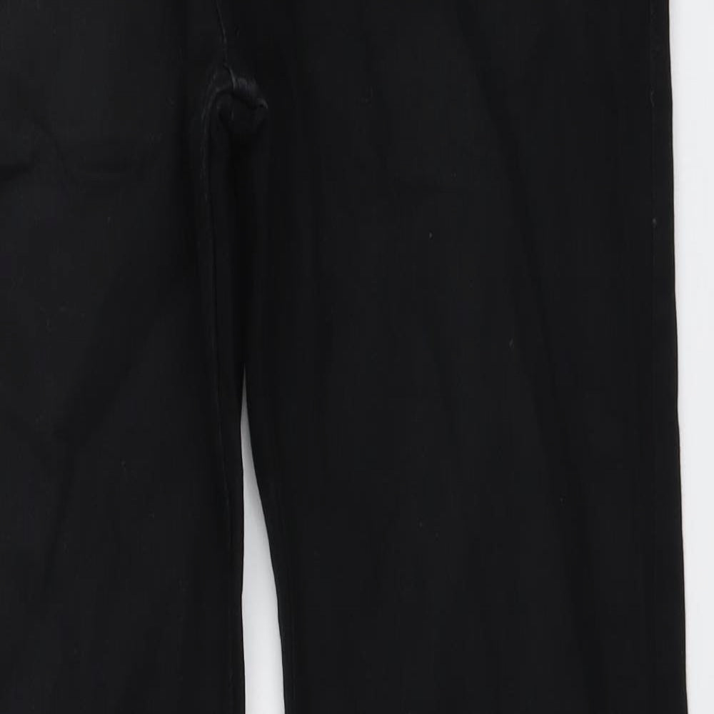 Topman Mens Black Cotton Straight Jeans Size 32 in L29 in Slim Button
