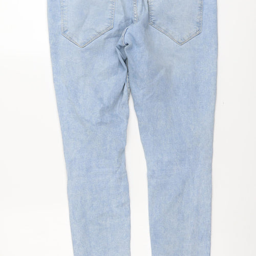 Bershka Mens Blue Cotton Skinny Jeans Size L L29 in Regular Button