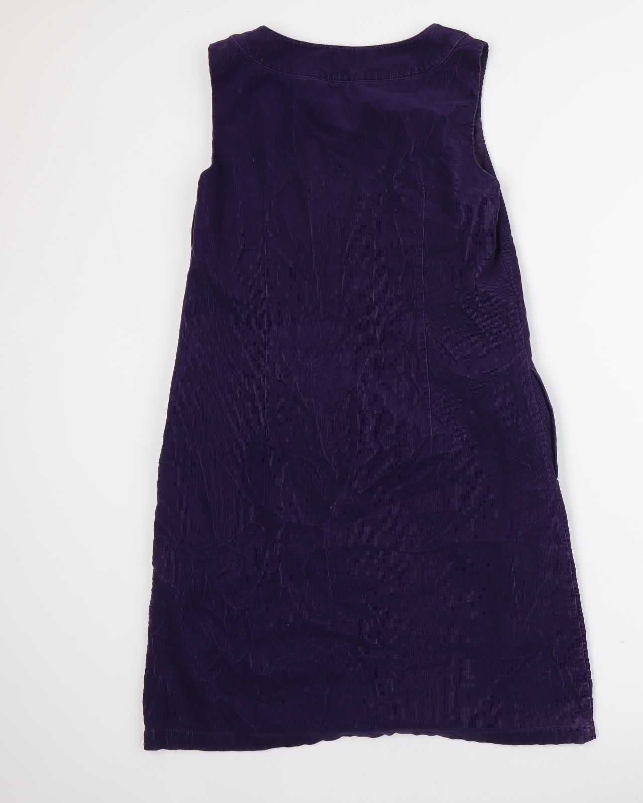 Laura Ashley Womens Purple Cotton A-Line Size 12 V-Neck Pullover