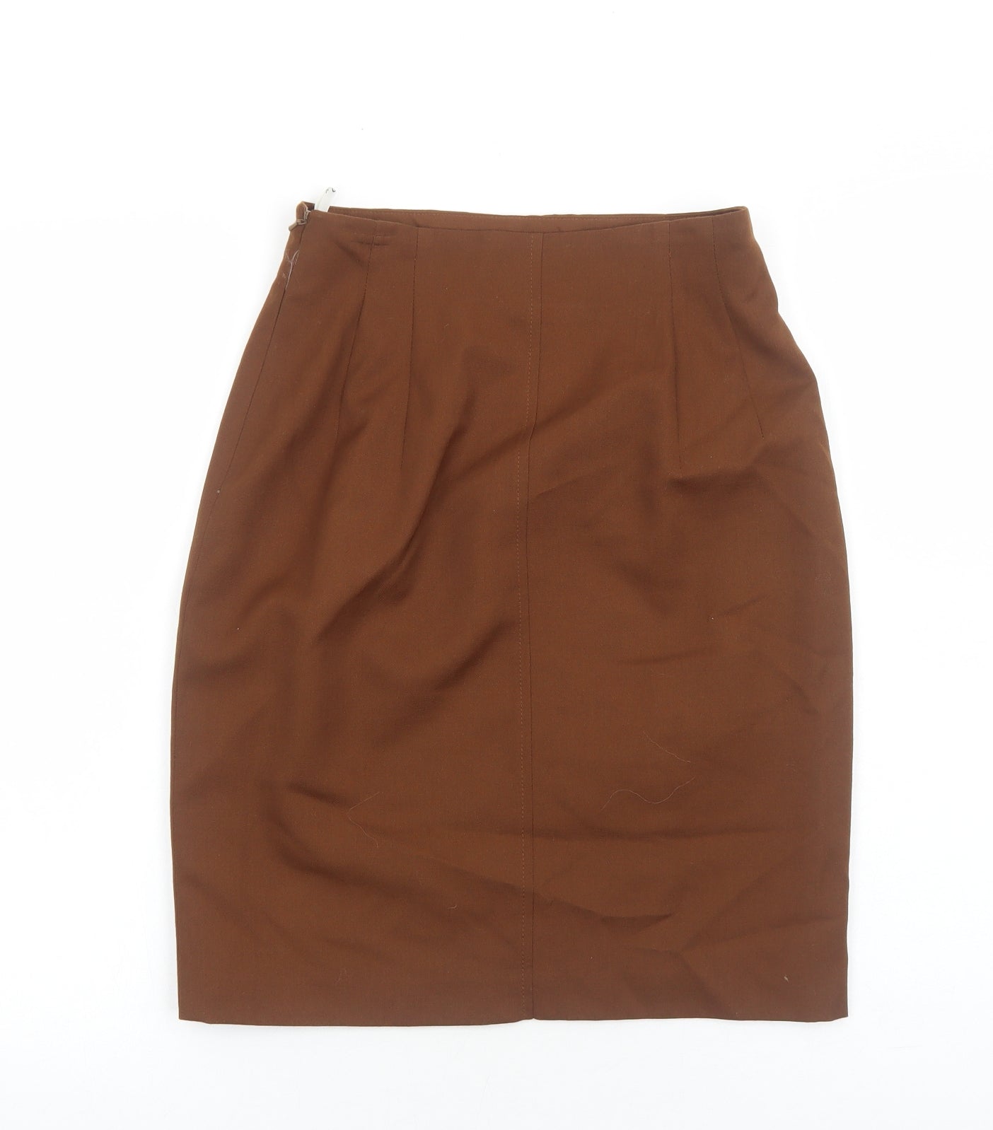 NEXT Womens Brown Polyester Straight & Pencil Skirt Size 10 Zip
