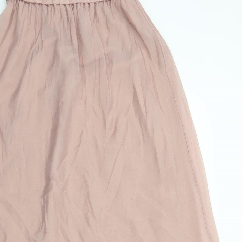 & Other Stories Womens Pink Polyester Swing Skirt Size S