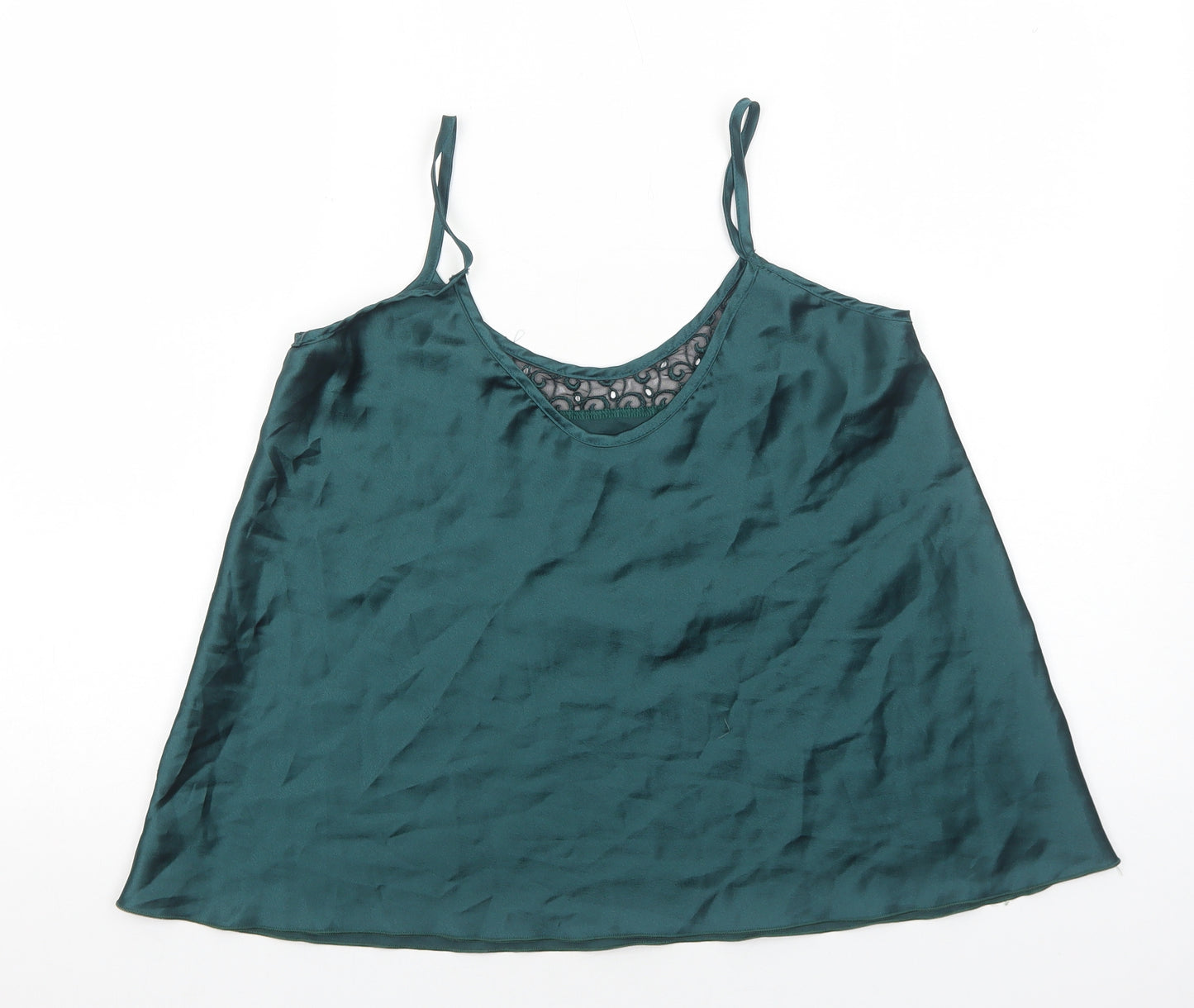 Preworn Womens Green Polyester Camisole Tank Size M Scoop Neck