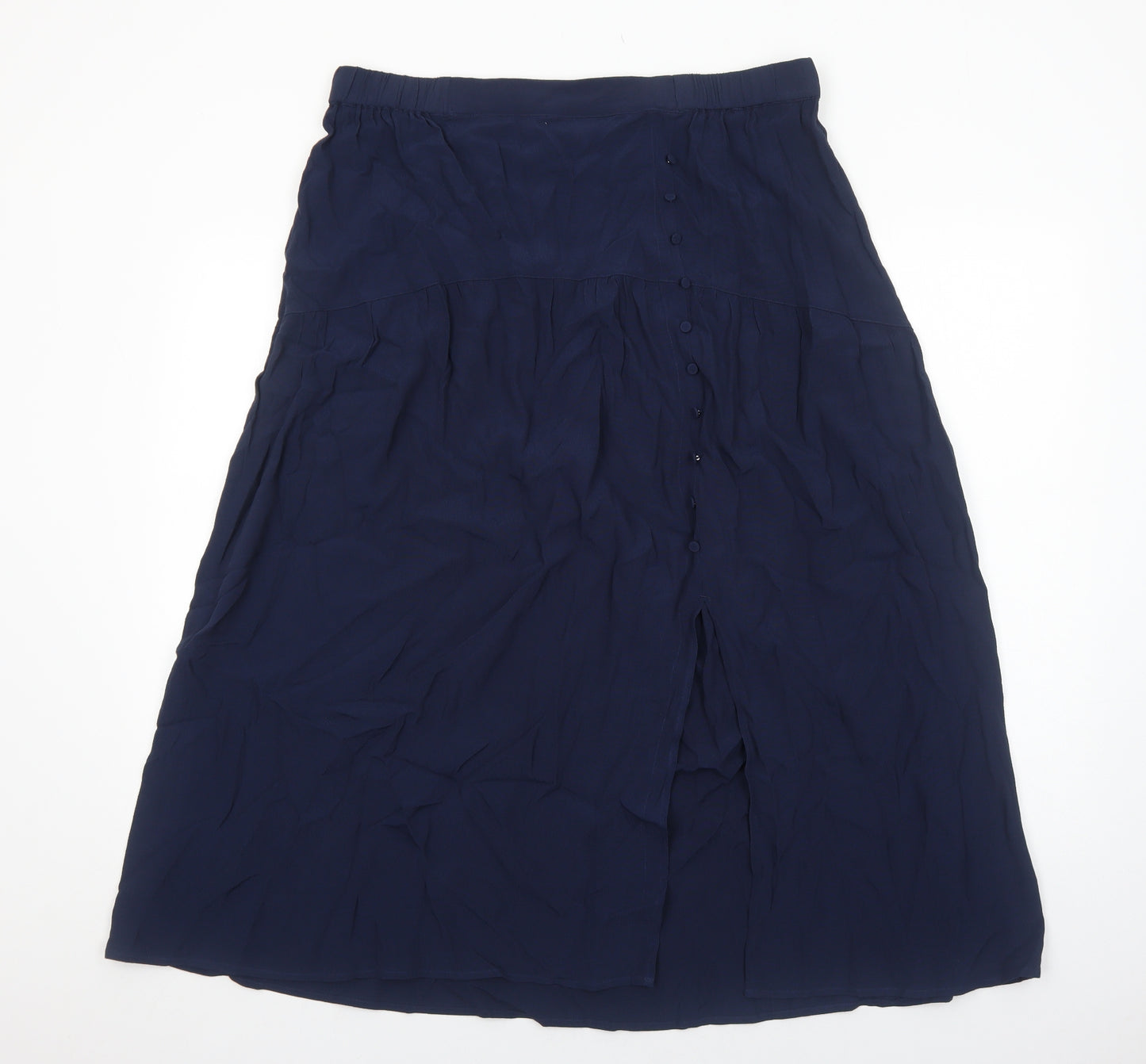 Marks and Spencer Womens Blue Polyester Swing Skirt Size 18