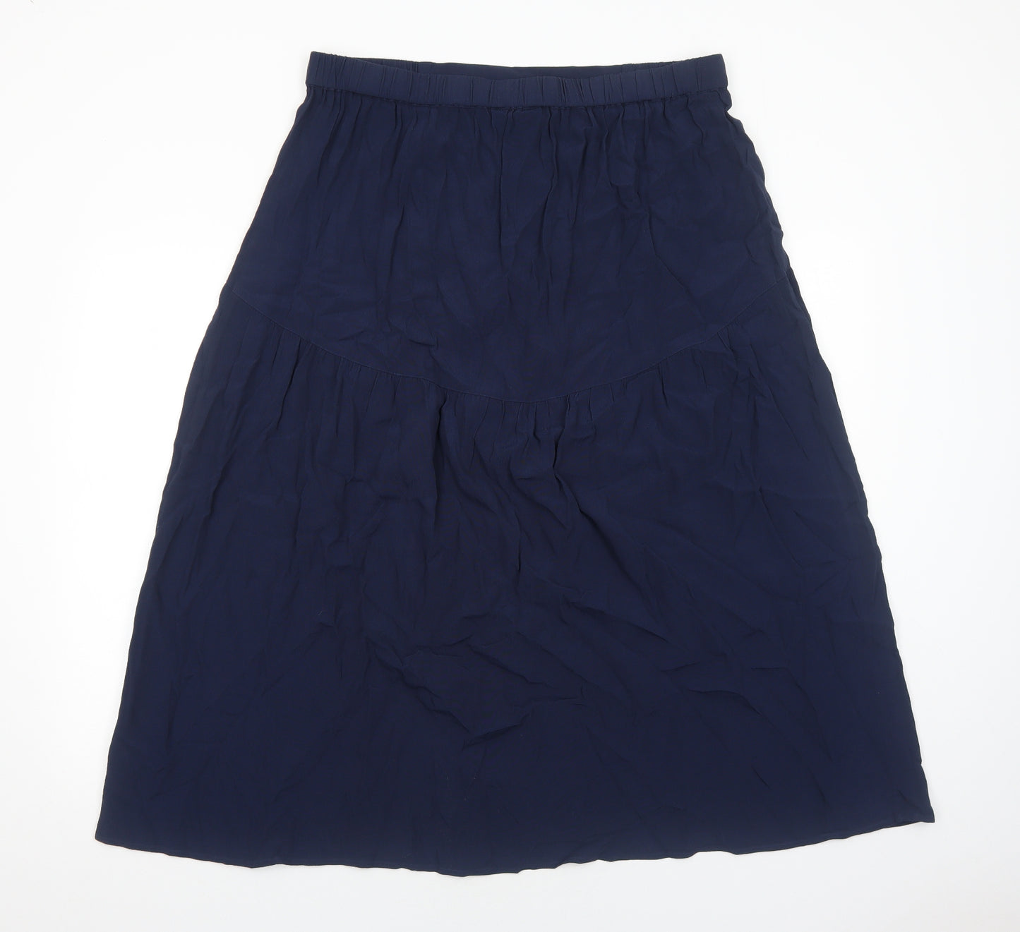 Marks and Spencer Womens Blue Polyester Swing Skirt Size 18