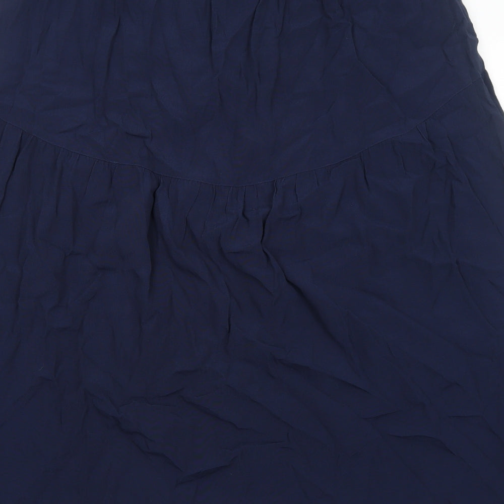 Marks and Spencer Womens Blue Polyester Swing Skirt Size 18