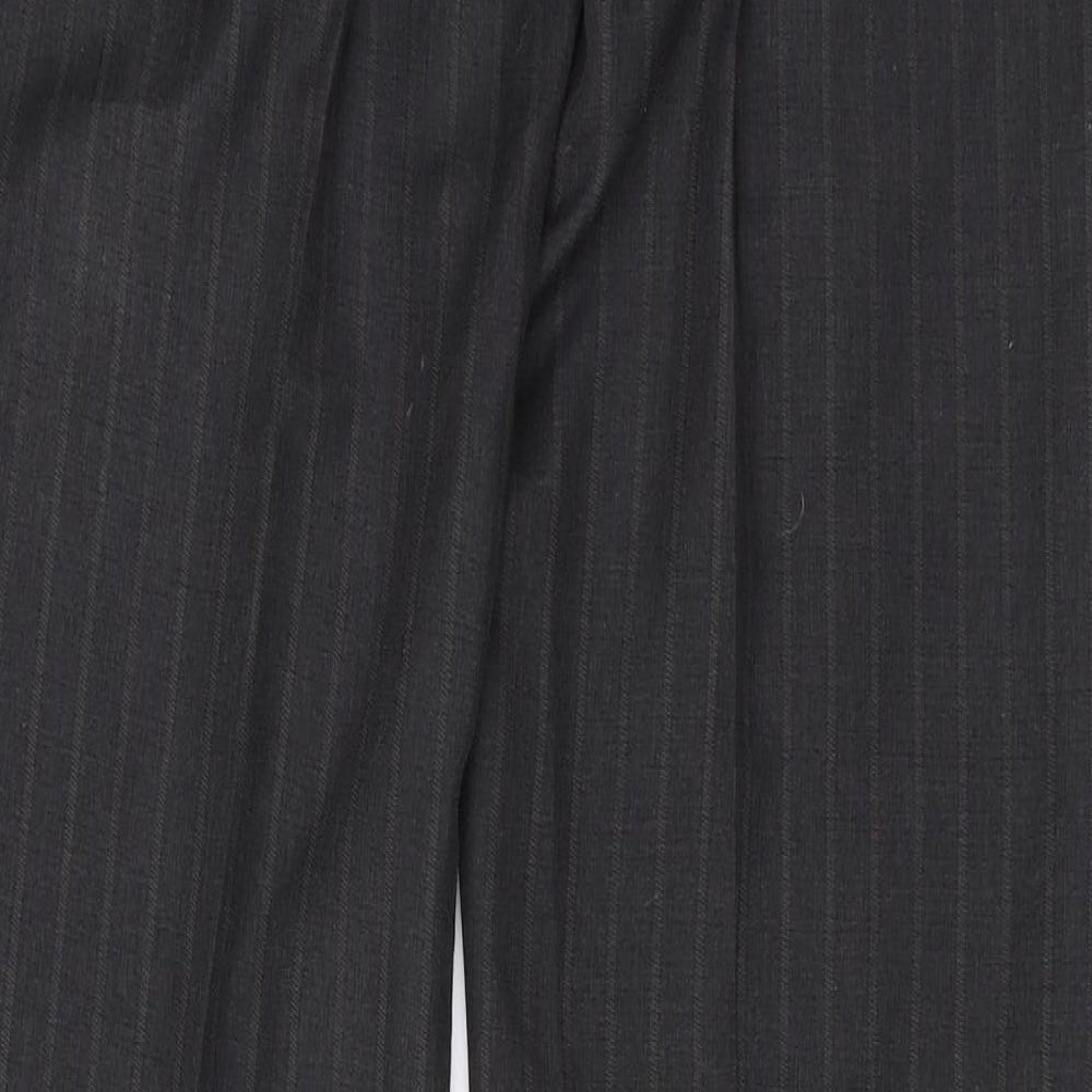 Clockhouse Womens Black Striped Polyester Dress Pants Trousers Size 12 Regular Zip