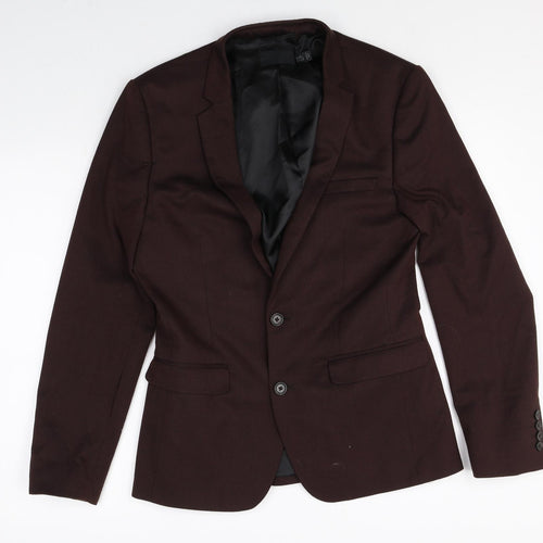 ASOS Mens Brown Polyester Jacket Suit Jacket Size 38 Regular