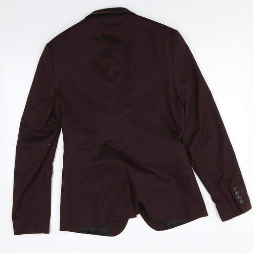 ASOS Mens Brown Polyester Jacket Suit Jacket Size 38 Regular