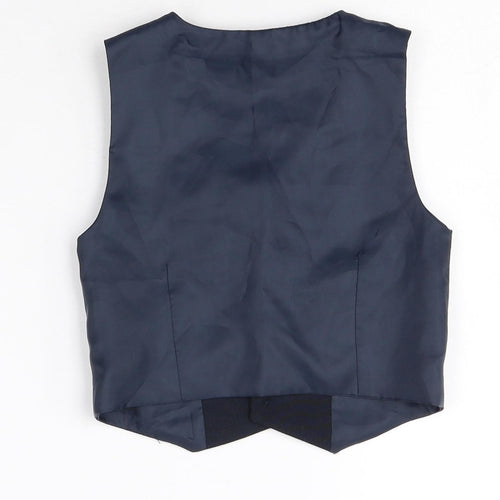 Preworn Boys Blue Polyester Trouser Suit Suit Waistcoat Size 18-24 Months