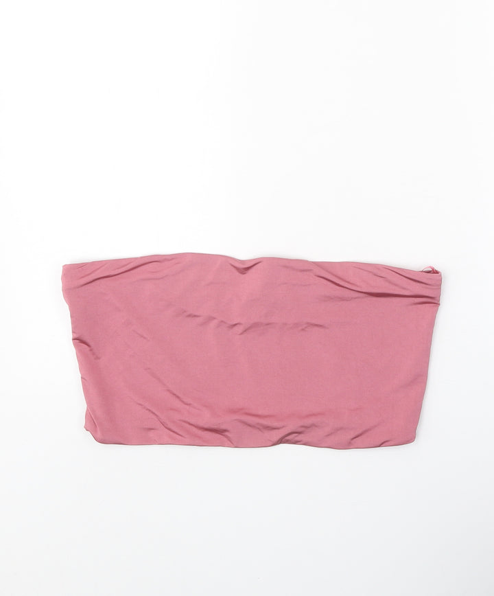 Monsoon Womens Pink Polyester Cropped Tank Size 16 Off the Shoulder