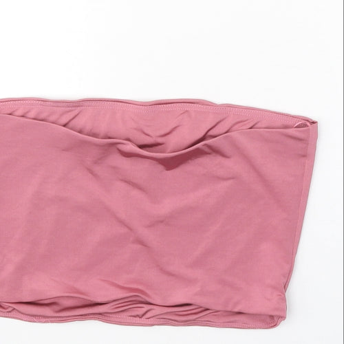 Monsoon Womens Pink Polyester Cropped Tank Size 16 Off the Shoulder