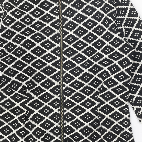 Beloved Womens Black Geometric Polyester Basic Blouse Size M Scoop Neck