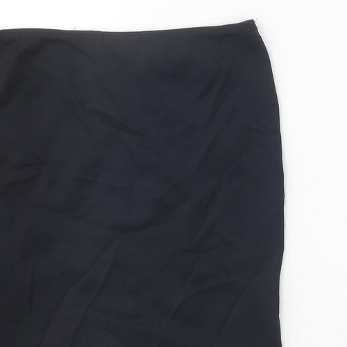 INSIDE Womens Black Geometric Polyamide Straight & Pencil Skirt Size L