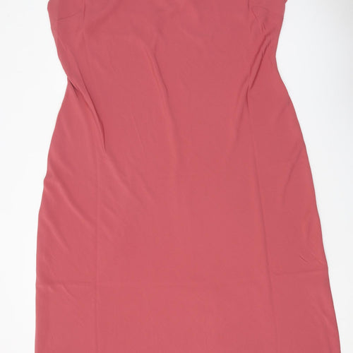 City Chic Womens Pink Polyester Bodycon Size 22 Cowl Neck Pullover
