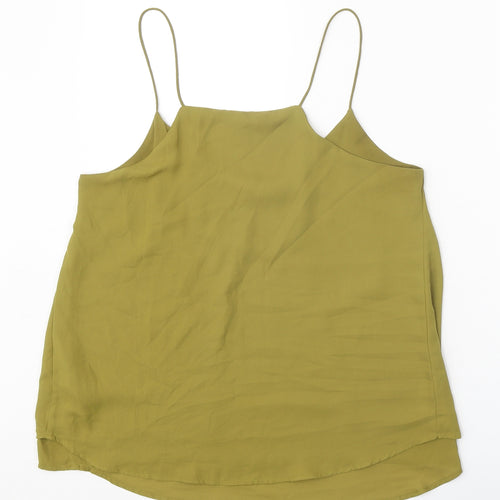 H&M Womens Green Polyester Camisole Tank Size 10 V-Neck
