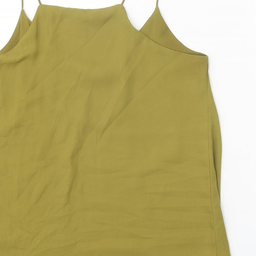H&M Womens Green Polyester Camisole Tank Size 10 V-Neck