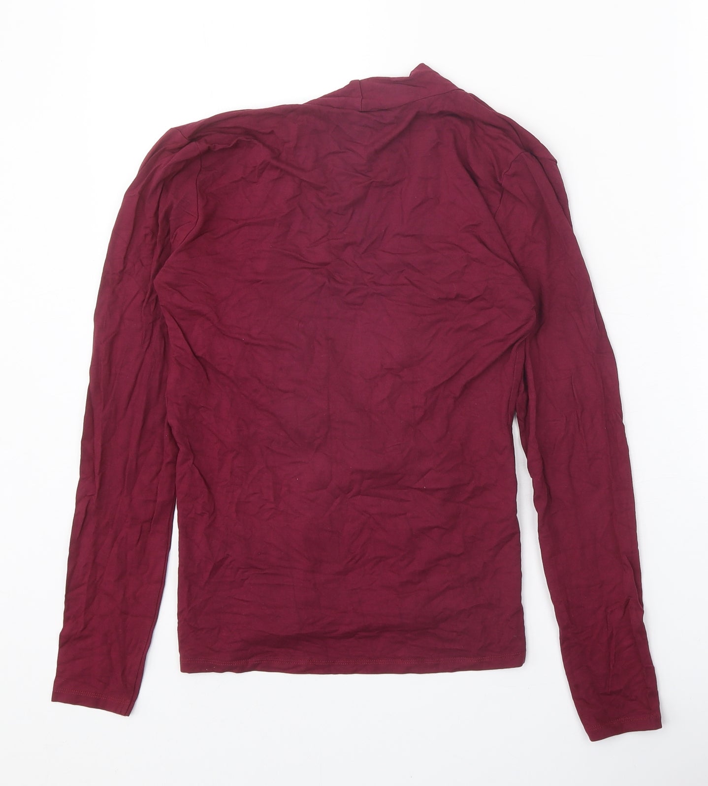 Spirit Womens Red Viscose Basic Blouse Size XS V-Neck