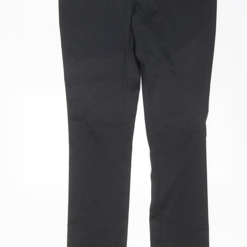 Topshop Womens Black Polyester Trousers Size 10 Regular Zip
