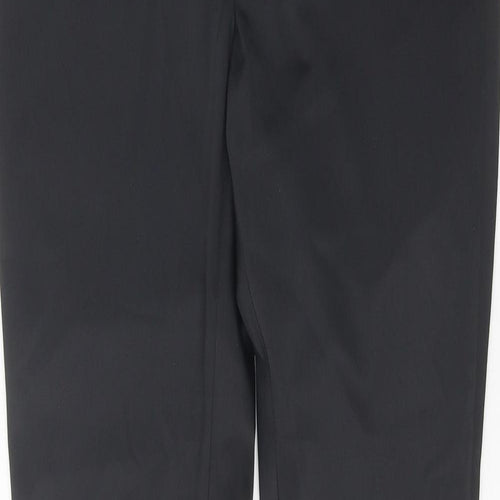 Topshop Womens Black Polyester Trousers Size 10 Regular Zip