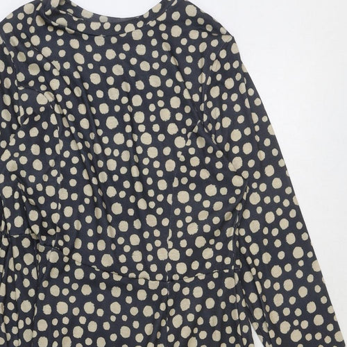 Primark Womens Black Polka Dot Polyester Trapeze & Swing Size 10 Round Neck Pullover