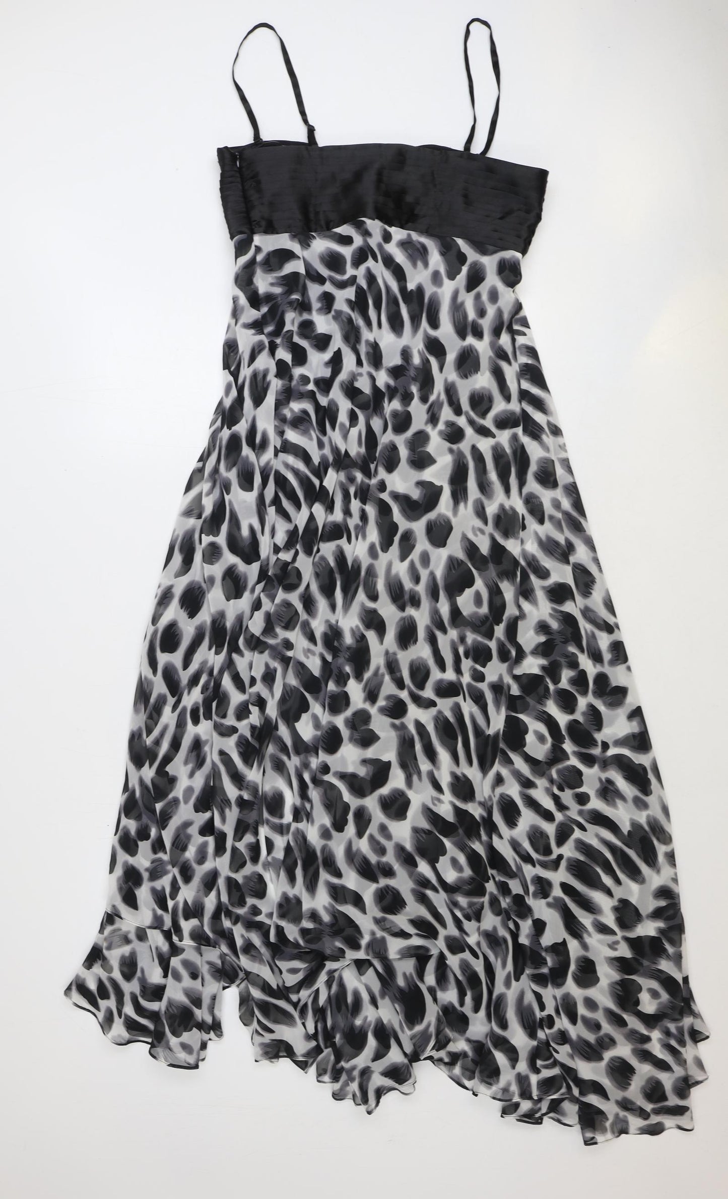 Kaleidoscope Womens Black Geometric Polyester Ball Gown Size 12 Sweetheart Zip