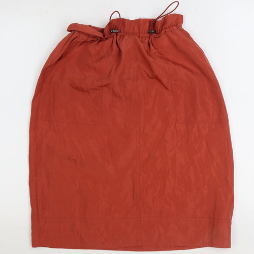 Gap Womens Orange Polyester Straight & Pencil Skirt Size S Drawstring