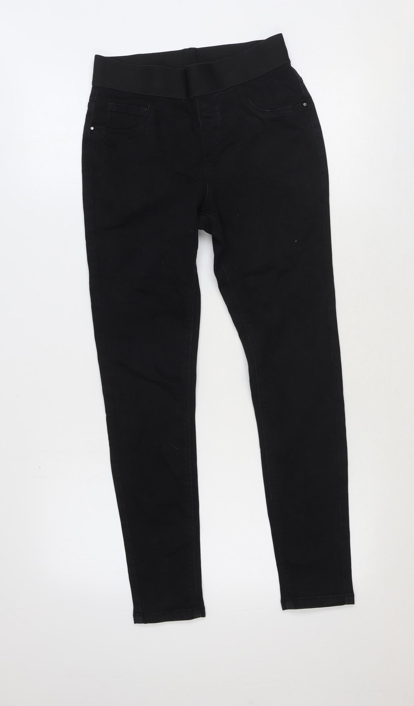 Preworn Womens Black Cotton Jegging Jeans Size 10 Regular