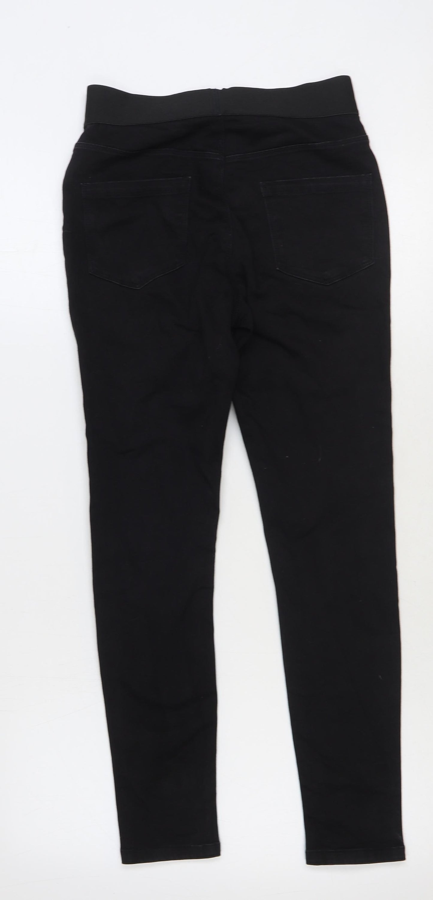 Preworn Womens Black Cotton Jegging Jeans Size 10 Regular